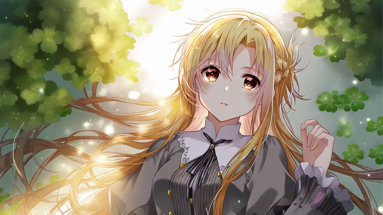 Asuna lay on the lawn sunbathing.