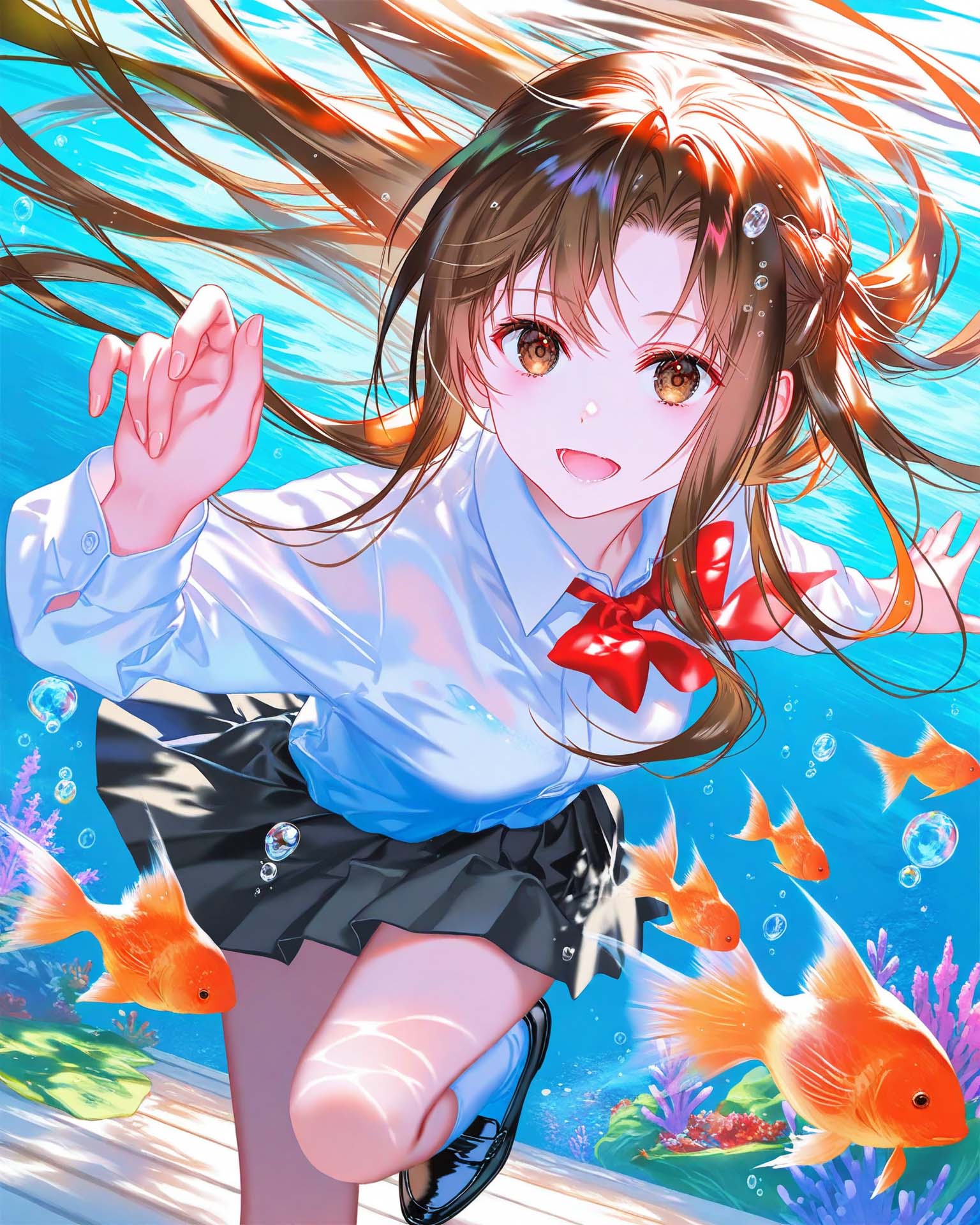 Asuna in the sea