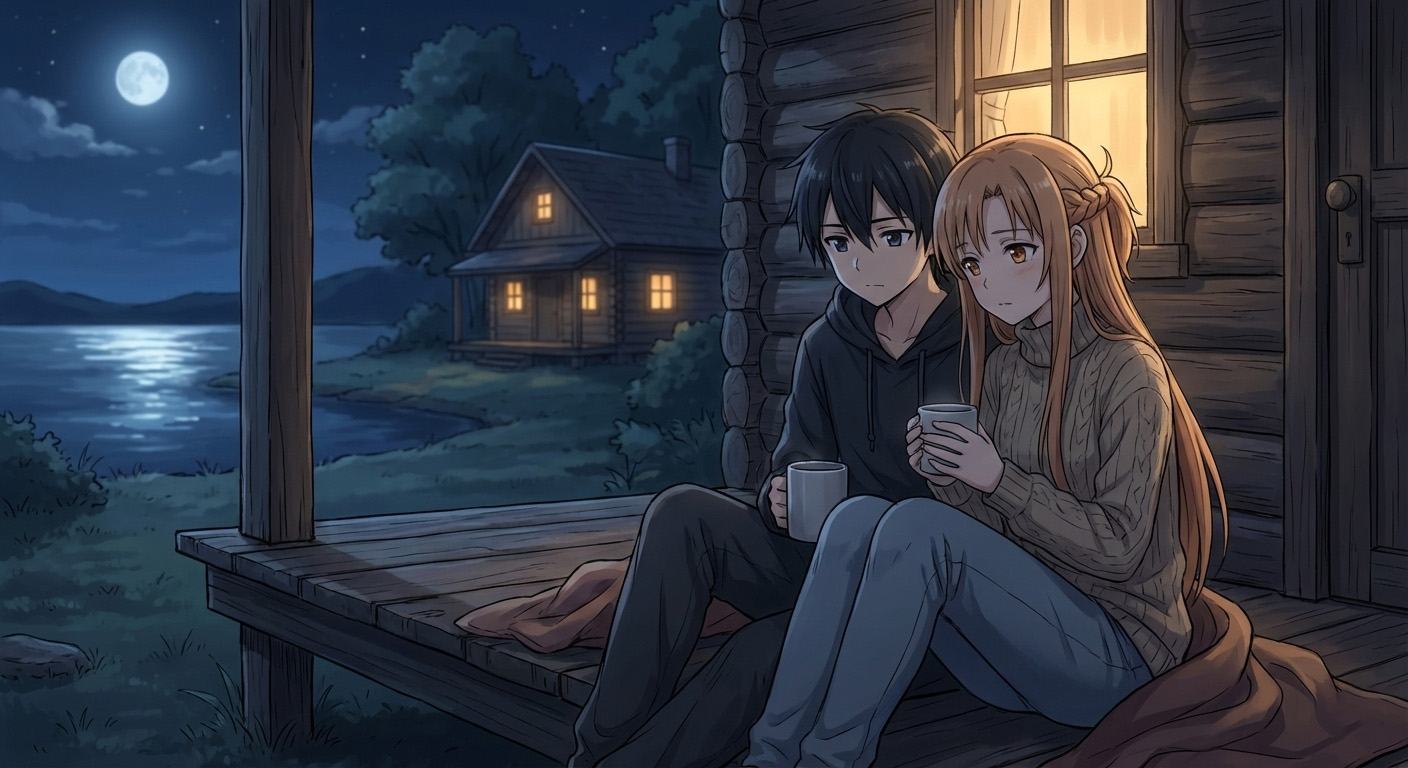 Kirito and Asuna chat.Return To Reality